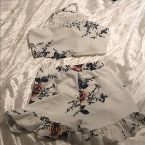 Matching Floral Set - Crop Top